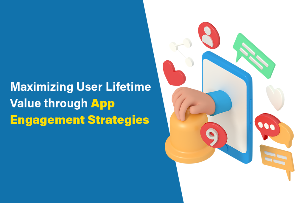 A diverse group of people using a mobile app, engaged and enjoying the experience. Illustrates the impact of app engagement strategies on user satisfaction and lifetime value