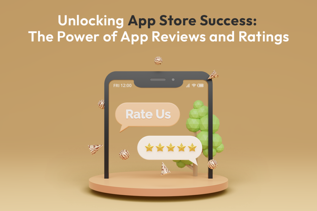 Illustration depicting the power of app reviews and ratings in app store success