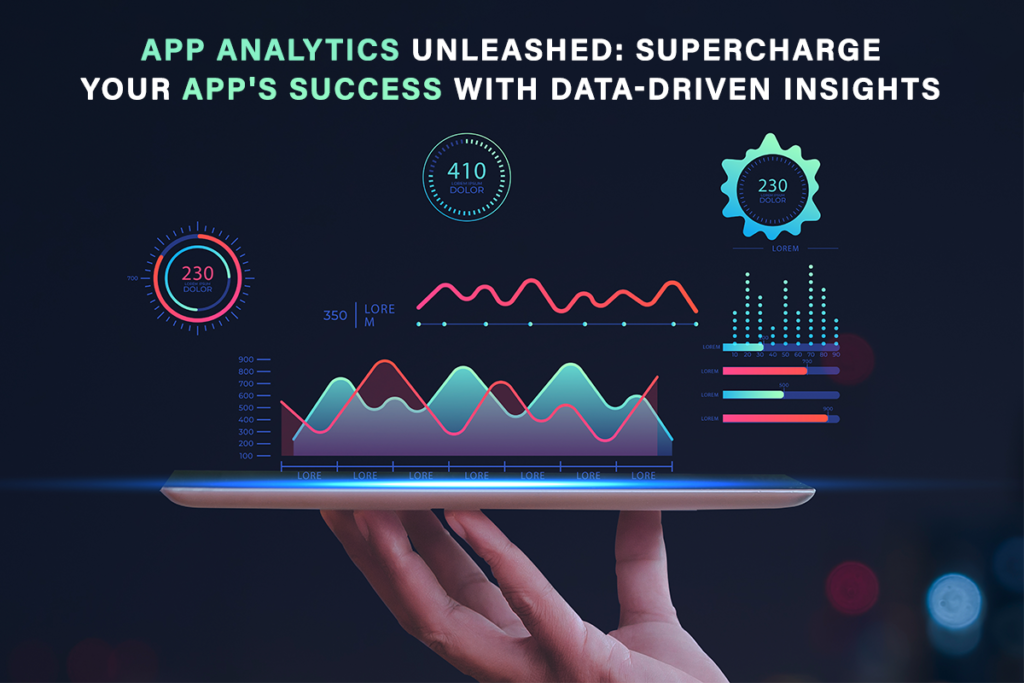 Image showcasing the power of app analytics in boosting app performance and achieving data-driven success. Unleash the superpowers of data and supercharge your app today!