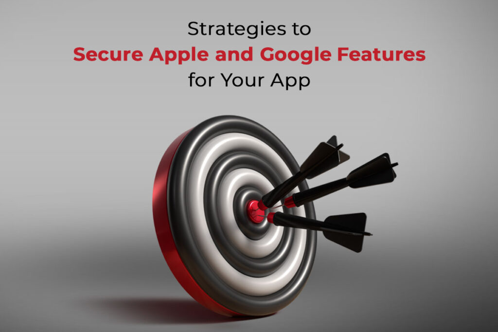 App developers discussing strategies for securing features on Apple and Google