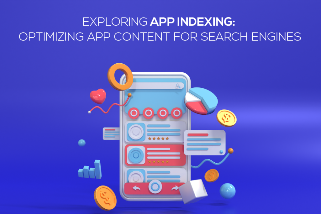 Mobile app screen with search engine optimization concept