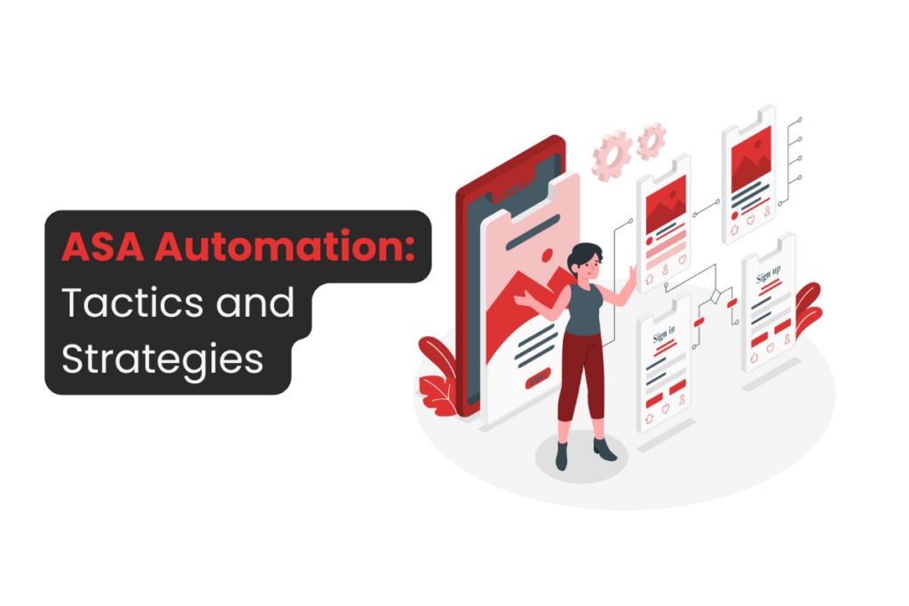 the image is for and article that tell users how to Streamline your Apple Search Ads campaigns with 8 essential automation tactics. Learn to leverage bidding strategies, rules, and APIs to boost ROI and scale efficiently. https://studiomosaicapps.com/