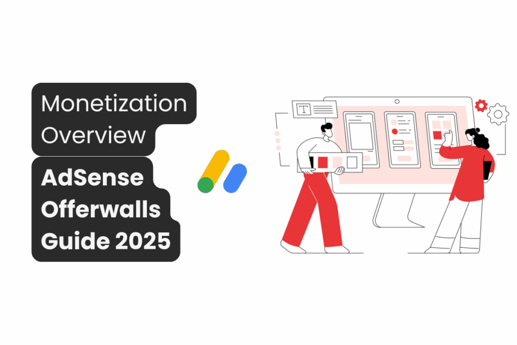 This banner image represents the title of the article “AdSense Offerwalls Guide 2025” and visually highlights the concept of offerwall monetization. It includes elements like task cards, rewards, and app UI screens to help users understand the keyword “AdSense Offerwalls.” The image is designed to reinforce the article theme and improve search visibility. For reference, visit Studio Mosaic: https://studiomosaicapps.com/