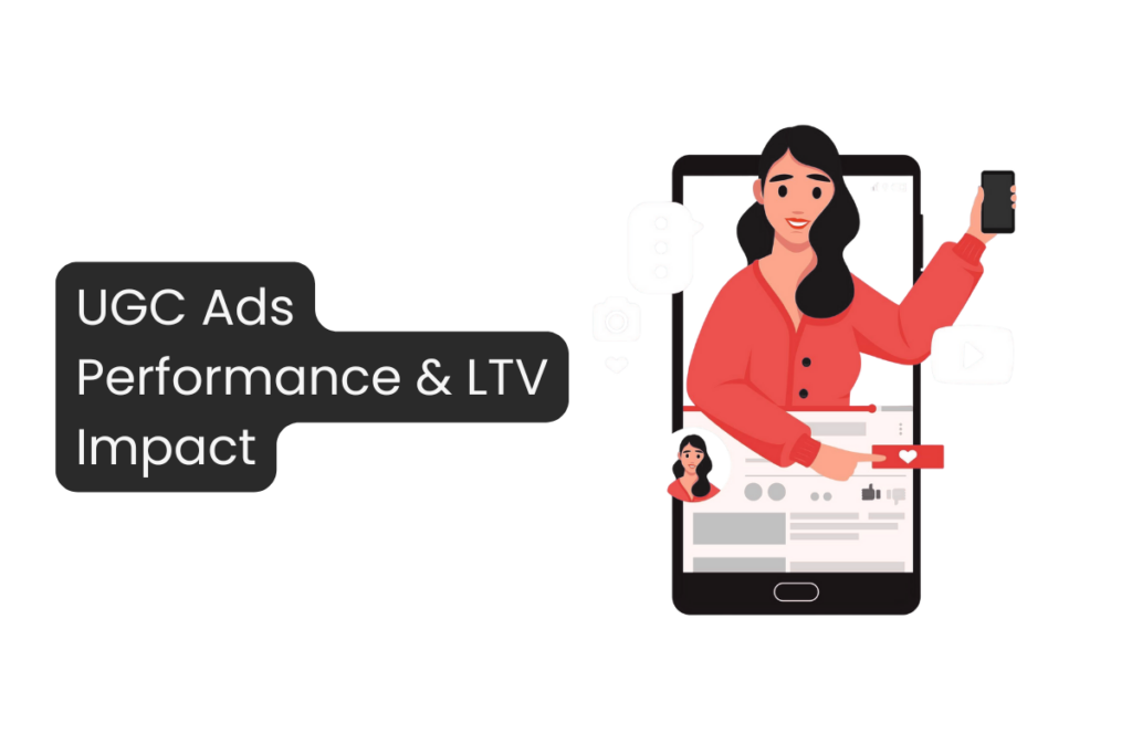 This banner image represents the article title “Why UGC Ads Still Work — Evolution, Performance, and LTV Impact.” It visually conveys the concept of user-generated content ads driving app growth, highlighting elements like creators, short-form videos, engagement metrics, and performance optimization. The image communicates the core keyword focus on UGC ad effectiveness, CTR improvement, retention, and LTV impact. It is designed to reinforce SEO relevance and visually explain the topic for accessibility. Created as part of Studio Mosaic’s app growth framework — https://studiomosaicapps.com/